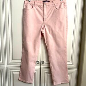 NWT Womens Sz 16P Gloria Vanderbilt Amanda  High Rise Straight Leg Pink Jeans